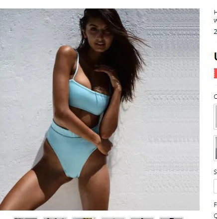 Bikini trójkątne z wkładkami