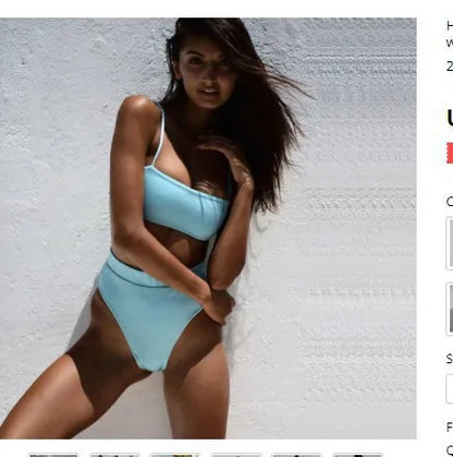 Bikini trójkątne z wkładkami