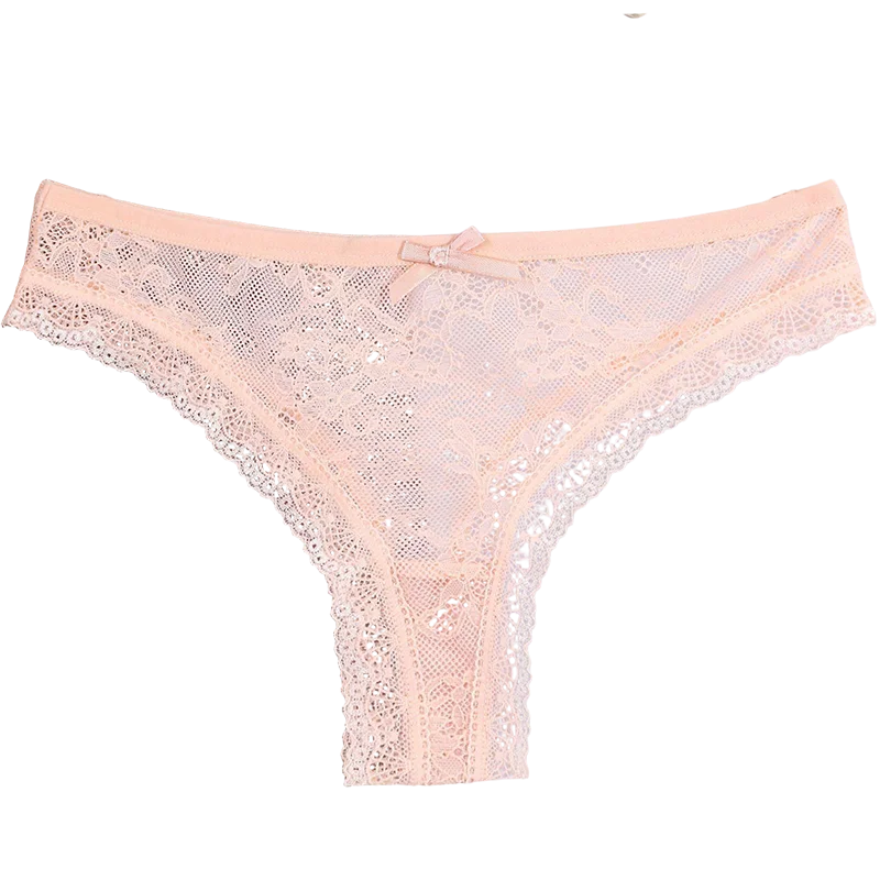 Koronkowe stringi z kokardką