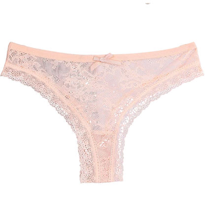 Koronkowe stringi z kokardką