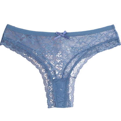 Koronkowe stringi z kokardką