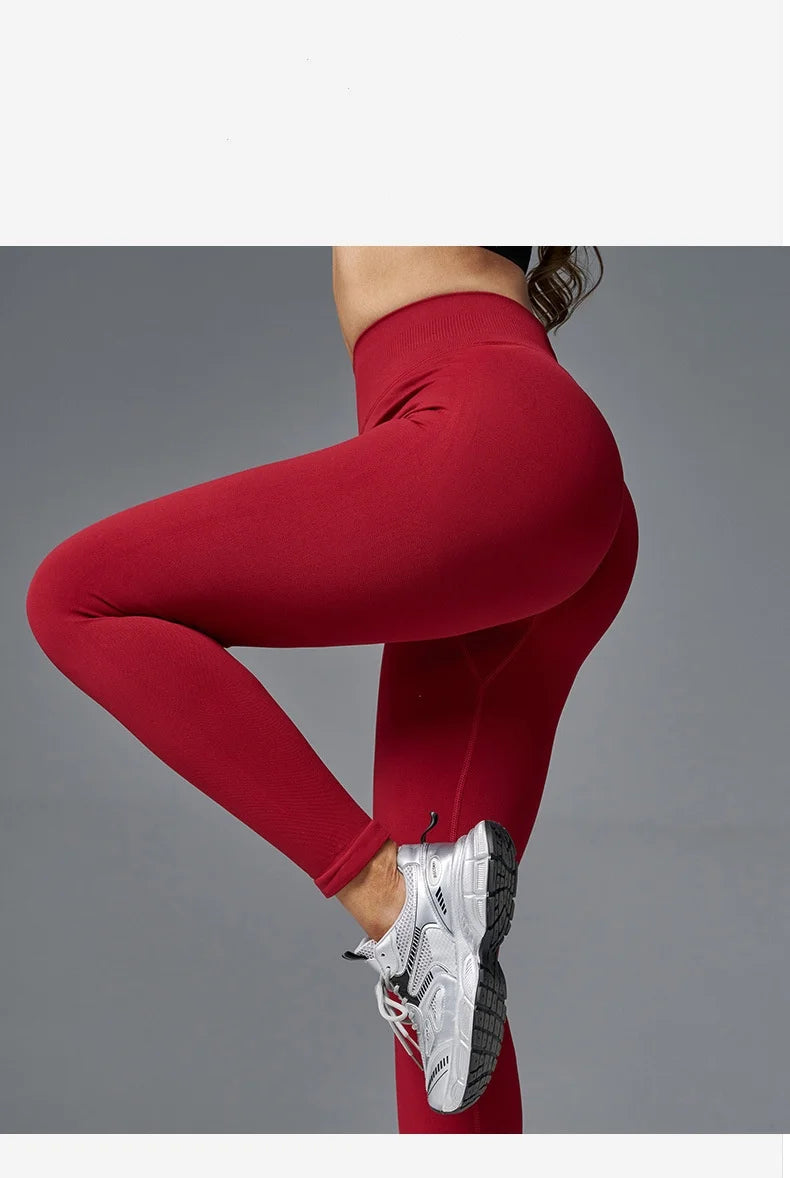 Bezszwowe legginsy sportowe push-up