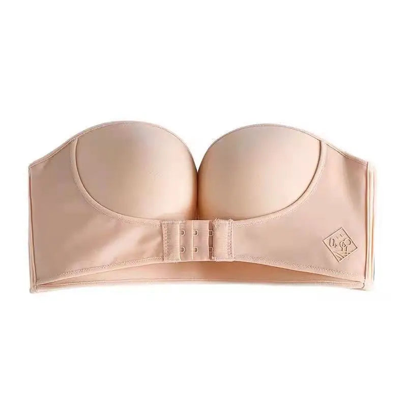 Biustonosz push-up bez ramiączek z zapięciem z przodu
