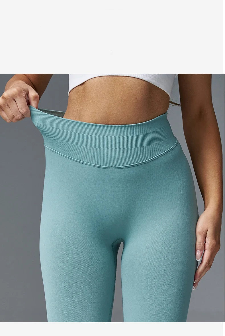 Bezszwowe legginsy sportowe push-up