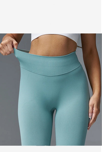 Bezszwowe legginsy sportowe push-up