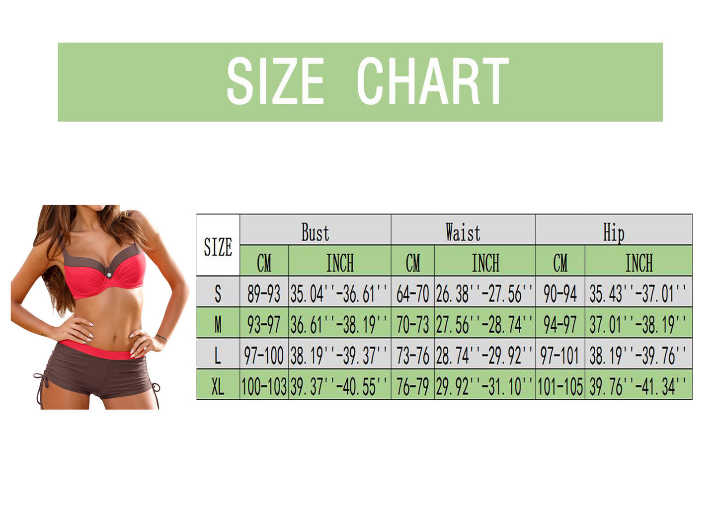 Dwuczęściowe bikini push-up z wkładkami