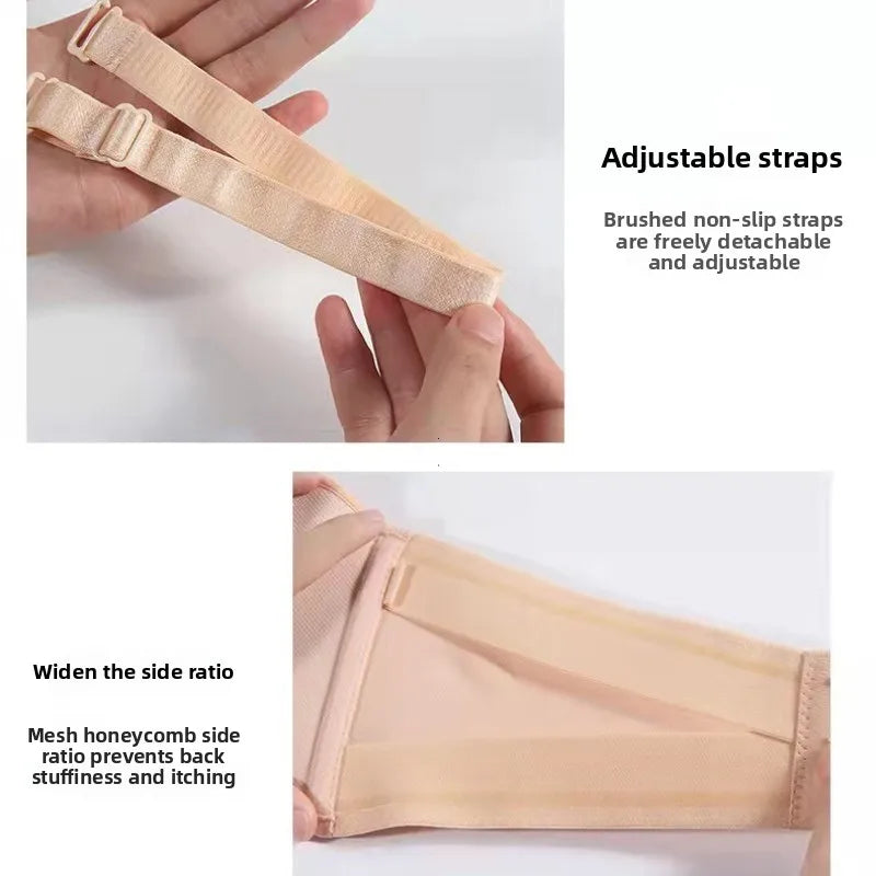 Biustonosz push-up bez ramiączek z zapięciem z przodu