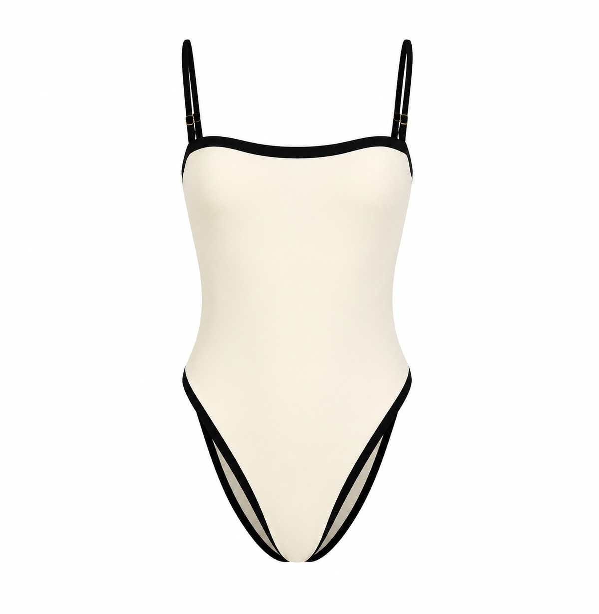 Jednoczęściowy strój kąpielowy bandeau w stylu retro
