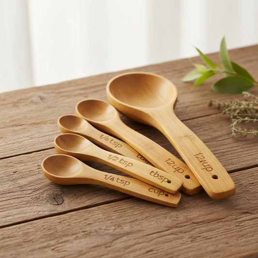 Bamboo Measuring Spoon Set