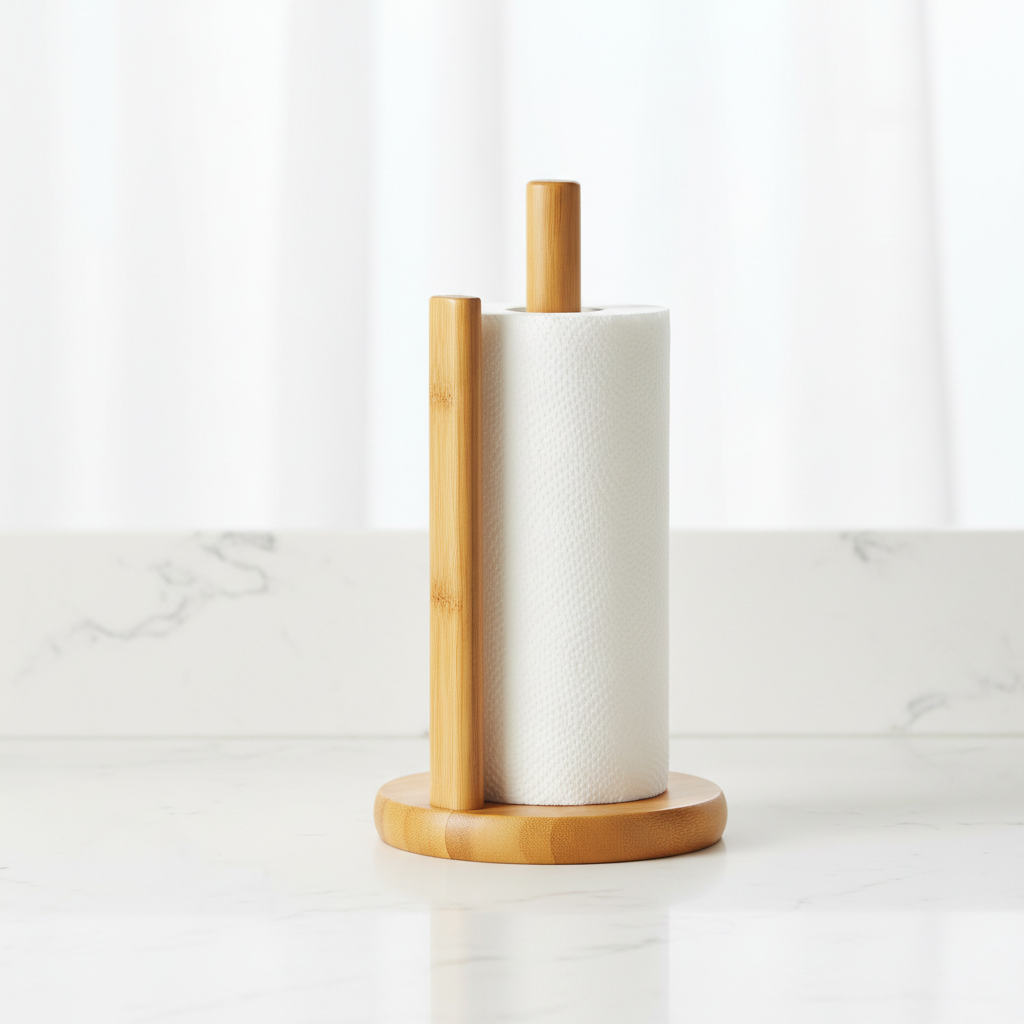 Bamboo Paper Towel Holder